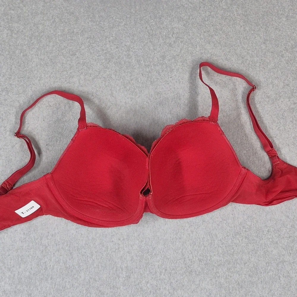 Victoria's Secret Women Bra 34DDD Red Dream Angels Padded Underwired Lace